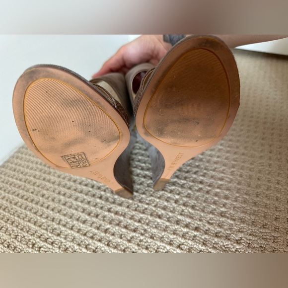 Suede wedge Nine West sandals circa 2012 - Picture 12 of 13